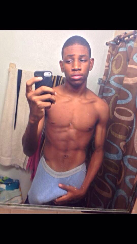 Free Selfie from a Horny Black Teen Boy 